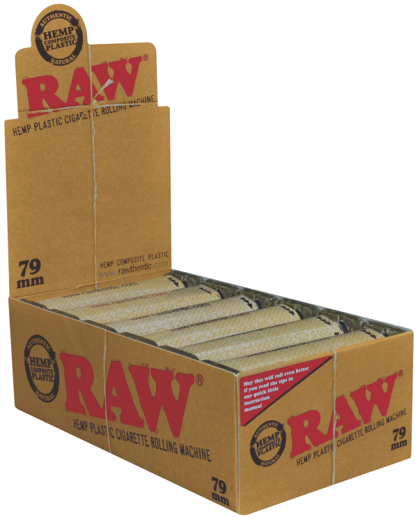 Raw 002 Eco Plastic Rollers 79Mm Box/12 CB Wholesale