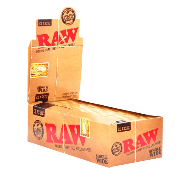 RAW UNREFINED PAPERS SINGLE WIDE 25CT - CB Wholesale